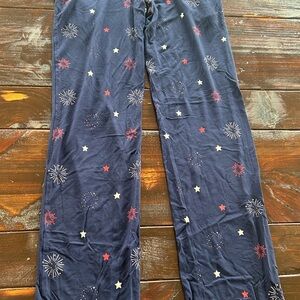 Kyte Baby Womens XS Navy Firework Print Lounge Pants